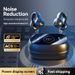M47 Wireless Clip on Sports Digital Display Long Range Bluetooth 5.3 Music Office Earphone_voghion.com