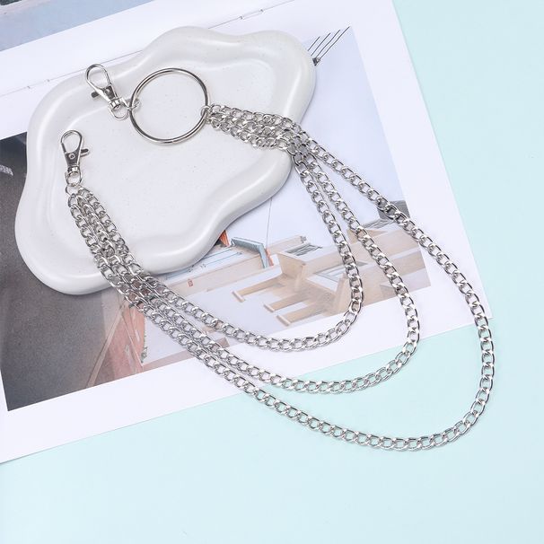 Trendy Personalized Hip-hop Metal Ring Chain, Fashionable Punk Style, Cool And Handsome Multi-layer Pants Chain Waist_voghion.com