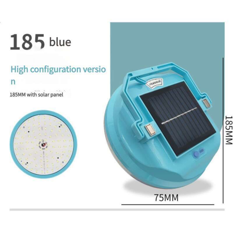 Op zonne-energie opladende buitentent voor kamperen, nachtmarktkraam, aan en uit, langdurig handlicht_voghion.com