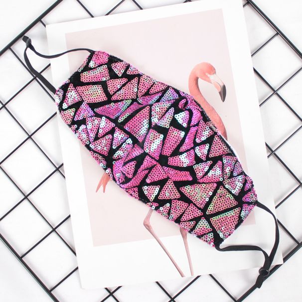 Sequin dust-proof, men's and women's personalized decorative mask, nightclub trendy, filter can be placed_voghion.com