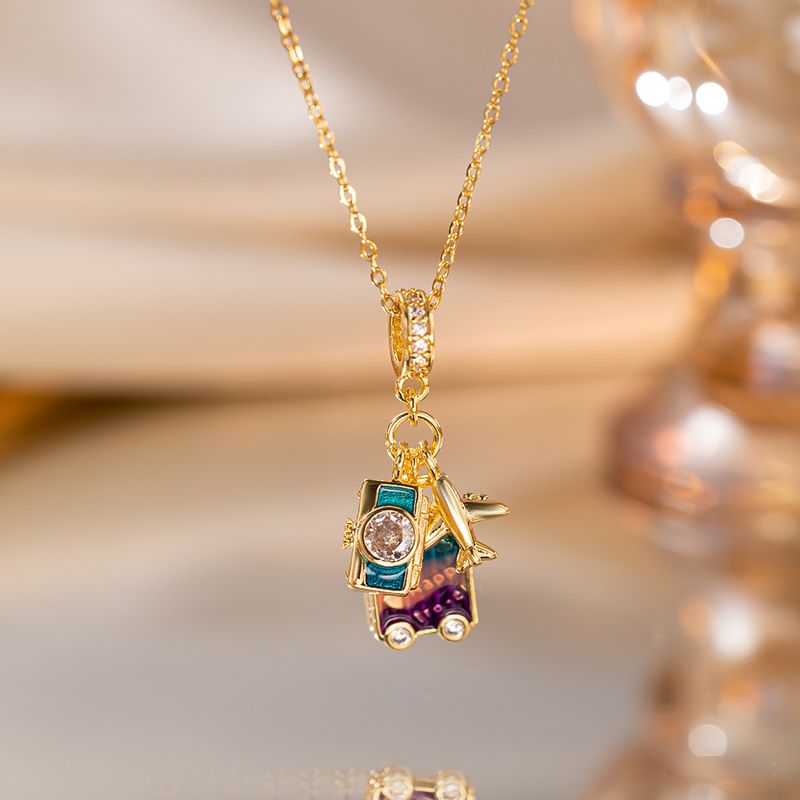 [Around the World] New Hot Selling Titanium Steel Clavicle Chain Small Popular Internet Celebrity Popular Titanium Steel Necklace Women's Light Luxury_voghion.com