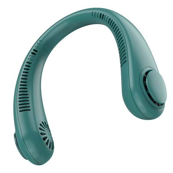 Neck-Wearable Cooling Fan - 360° Airflow 6000mAh Battery 3-Speed Adjustable Ultra-Quiet For Office/Study/Outdoor (White 12-Hour Runtime)_voghion.com