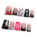 10PCS Handmade Short Duck Bill Press On Nails | Mirror Powder Star Cross Design, Europe & America Export_voghion.com