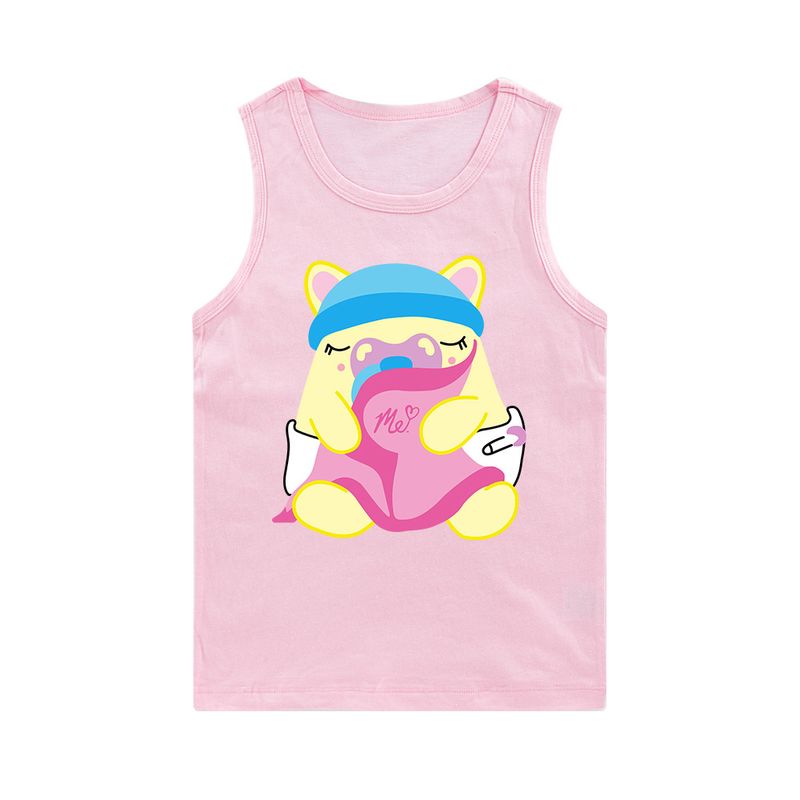 Printed Elderly Boys and Girls Sleeveless Tank Top E878_voghion.com