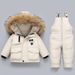 Moeder & Kinderen Overalls Verdikt Jongens en Meisjes Premium Winter Kinder Sneeuwpakset - Geïsoleerde Overalls met Capuchon Voor Jongens en Meisjes (1-5 Jaar)_voghion.com
