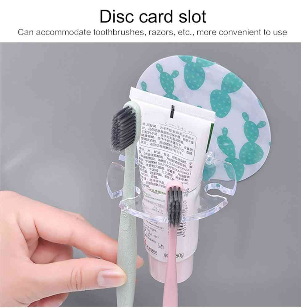 10Pcs Plastic Toothbrush Holder Toothpaste Storage Rack Shaver Wall-Mounted Organizer Hanging Set Bathroom Accessories_voghion.com