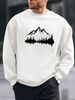 Men's Autumn And Winter Fashionable Casual Loose Mountain Graphic Printed Long Sleeved Round Neck Sweatshirt_voghion.com