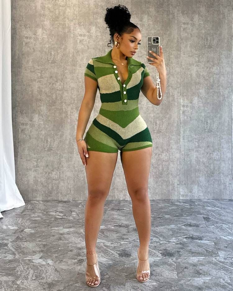 Women's Clothing Knitted V Neck Suit_voghion.com