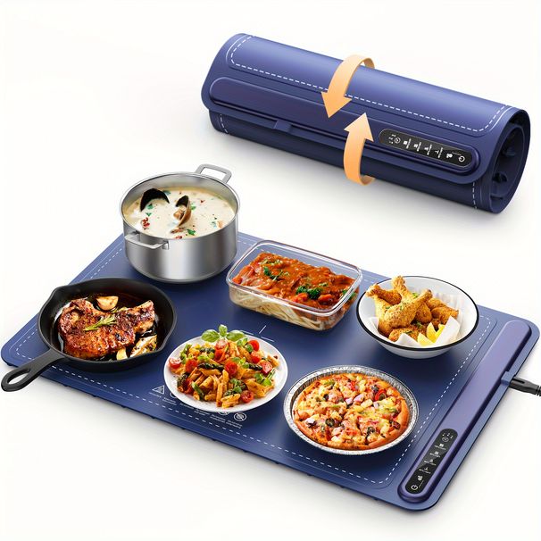 USB Food Warming Mat - Electric Heating Pad With 6 Temperature Settings For Desk, Home & Office_voghion.com