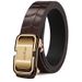 New Auomaic Buckle Men's Fashion Crocodile Paern Cowhide For Business Simpliciy And Youh Genuine Leaher Jeans_voghion.com