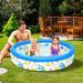 48x10' Inflatable Swimming Pool Blow Up Family Pool For 2 Kids Foldable Swim Ball Pool Center W/ 3 Velvets Water Drain Plug For Indoor Backyard Beach_voghion.com
