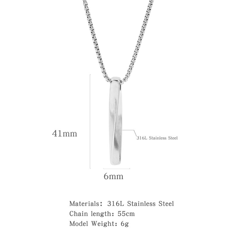 Collana classica in acciaio al titanio, stile hip hop, ciondolo personalizzato, articolo di gioielleria alla moda per uomo_voghion.com