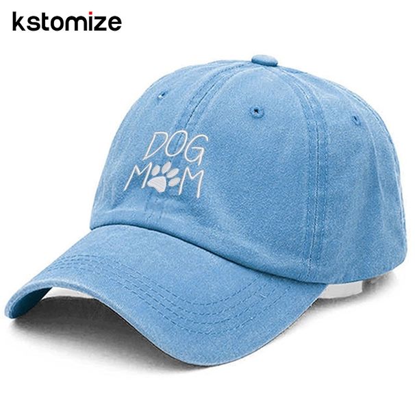 Vintage lavado algodão cão mãe bordado beisebol para homens mulheres pai chapéu bonés de golfe snapback boné dropshipping_voghion.com