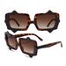 Gafas de sol cuadradas degradadas 2025 - Montura irregular unisex (protección UV, estilo moderno)_voghion.com