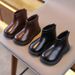 Boys Martin 2025 Autumn Winter New Girls British Style Single Soft Sole Toddler Low-Cut Leather Boots Trendy_voghion.com