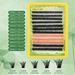 Cílios postiços segmentados transfronteiriços DIY grande capacidade extensão de cílios terno cor preto tufado cílios postiços mistos_voghion.com
