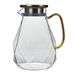 Brocca in vetro con taglio a diamante - Brocca per acqua resistente al calore da 1,8 l con design elegante, perfetta per tè freddo, limonata e acqua aromatizzata_voghion.com