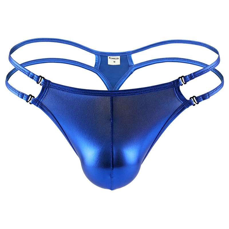 Odzież męska Spodnie męskie Hip Lift Sexy Thong Lining Pants, lakierowane skórzane spodnie Triumph Double Thong, U Head Men_voghion.com