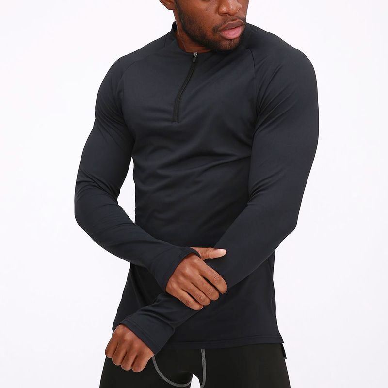 Men's Clothing Fitness Long Sleeve Quick Drying Breathable Outdoor Running Compression Basketball Sports Tights Sportswear_voghion.com
