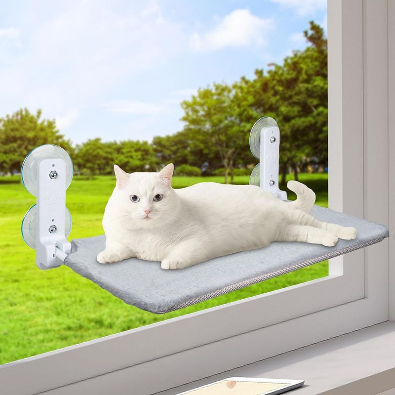 Hammock Climbing Frame Window Pet Cat Stand Suction Cup Bed Glass Hanging Sunbathing Artifact_voghion.com