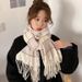 Autunno inverno imitazione motivo scozzese in cashmere per uomo e donna, versione coreana, sciarpa scialle con nappe calda e spessa_voghion.com