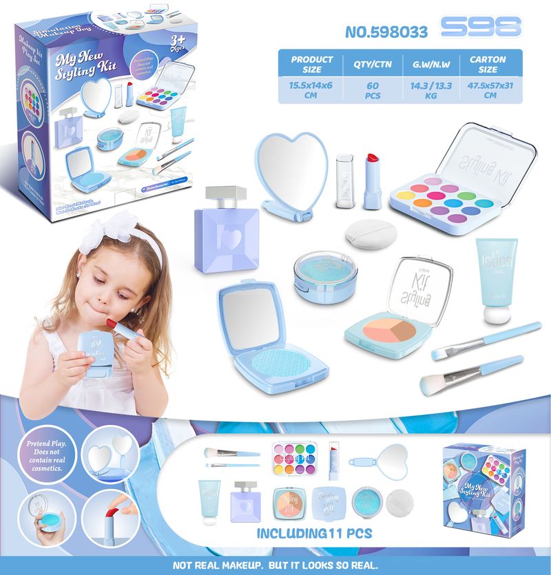 Carefully Selected Colorless And Unpainted Children's Play House Simulation Makeup Toys Little Girl Makeup Set Toys_voghion.com