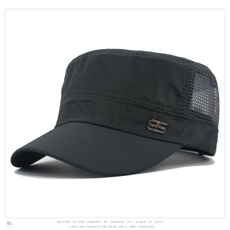 Cappello a sommità piatta ad asciugatura rapida da uomo e da donna in rete per sport all'aria aperta per il tempo libero, parasole, protezione solare, cappello parasole estivo_voghion.com