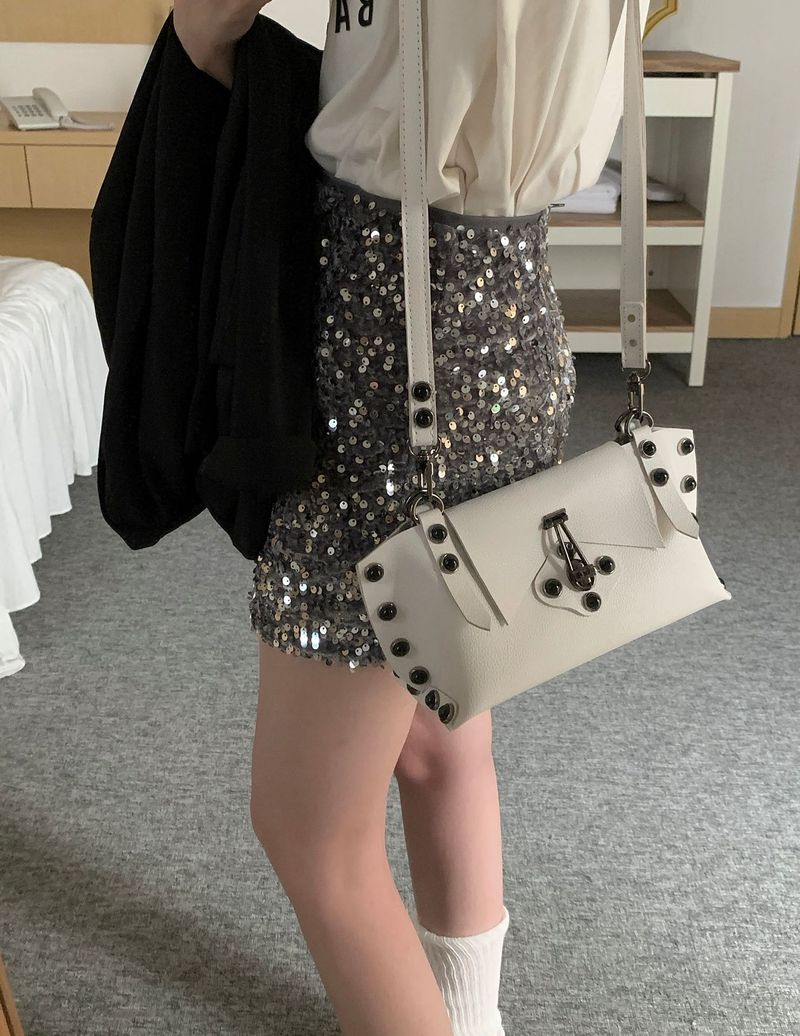 2024 new personalized cool girl Liu Ding shoulder crossbody trendy brand punk style high-end women's bag, niche bag_voghion.com