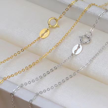 Collana in argento sterling S999 da donna con scatola di semi di melone, lingotto, clavicola, piede, catena in argento, trasmissione in diretta_voghion.com