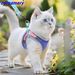 Katt Hund Sele Koppel Combo Ingen Dragkraft Reflekterande Justerbar För Små Husdjur Promenader Träning Utomhus_voghion.com