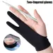Two-finger Artist Gloves Anti-touch For Drawing Graphics Tablet IPad Sketch Smudge Guard Palm Rejection Art Glove_voghion.com