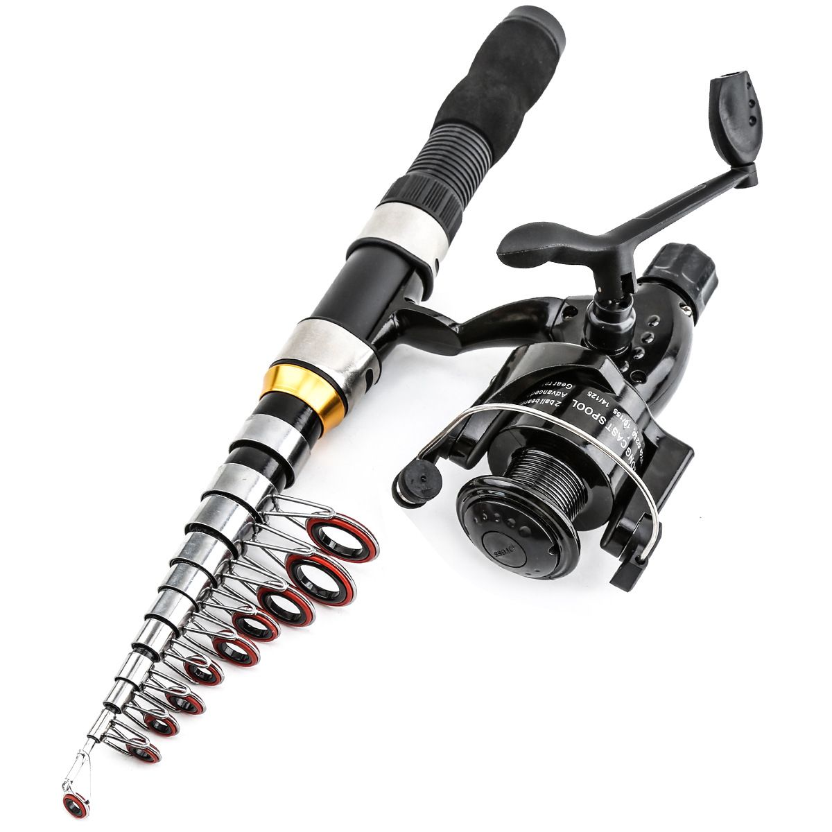 Beginner Ultra Short Sea Fishing Gear Lure Reel Portable Casting Rod Full Set Fish Hooks Hard Bait_voghion.com