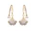 Cat's Eye Stone Ginkgo Leaf Ear Buckles, Fashionable Style, Versatile Earrings, 2024 New Trendy, Unique and Small Crowd_voghion.com