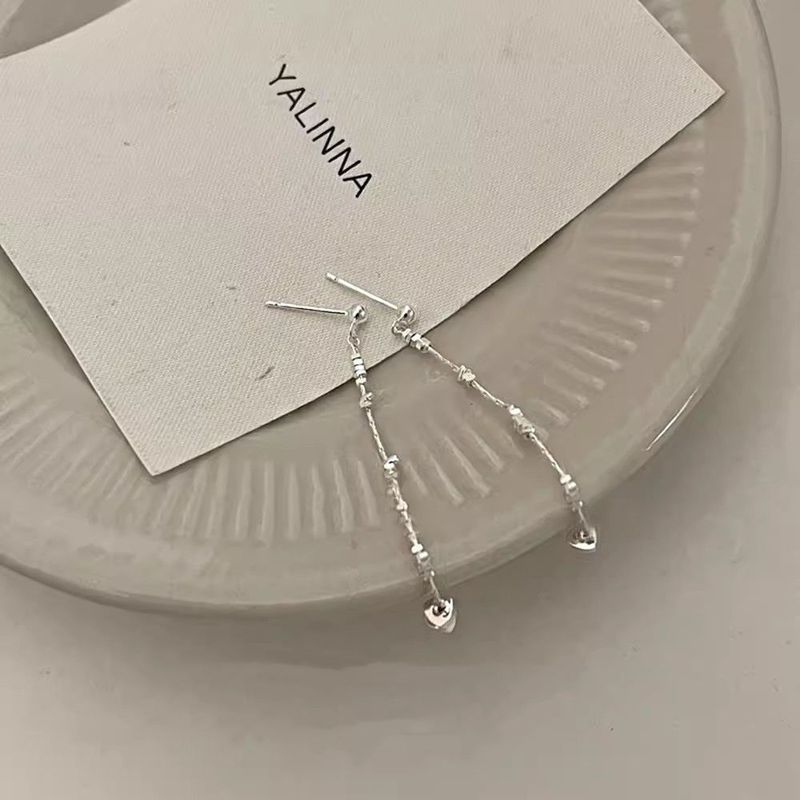 「Adım Adım」Kadınlar İçin Yeni Chiese Tarzı Kırık Gümüş Kütük Püsküllü Küpeler. Sofistike Bir Görünüme Sahip Niş Tasarım_voghion.com