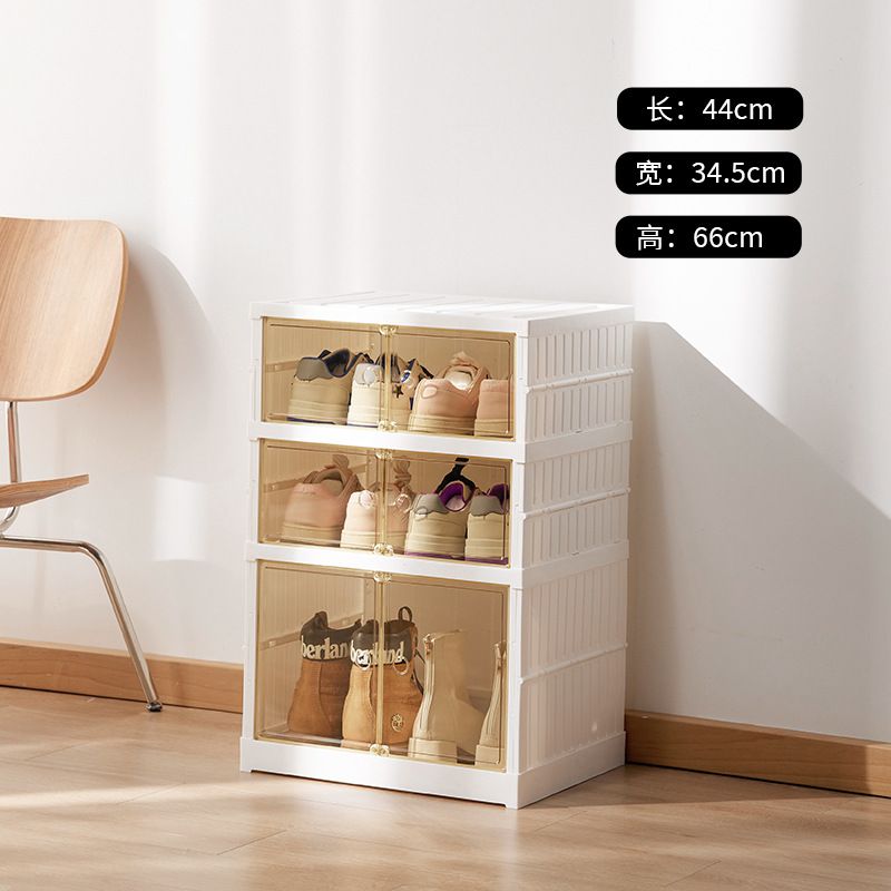 Hemma Trädgård Skolåda Vikbar Sko Förvaringslåda Justerbar Sko Skåp Installation Transparent Skoförvaring Skoställ, Skoorganisator_voghion.com