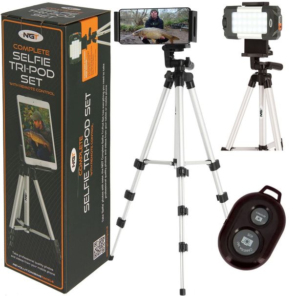 NGT Selfie Photo Phone Tripod Camera Pod Stand System Bluetooth Remote Fishing_voghion.com