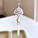 Cherry Blossom Wind Chime Handmade Beaded Minimalist Hanging Ornament_voghion.com