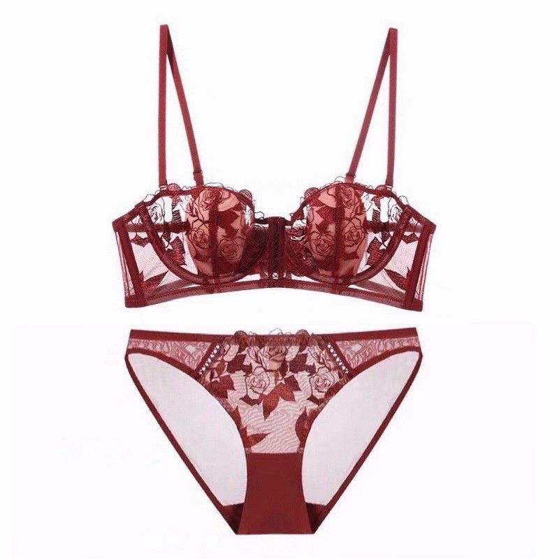 Intimo da donna, reggiseno sottile con anello in acciaio morbido, piccolo, con orecchie da coniglio, coppa arricciata, set di biancheria intima da ragazza_voghion.com