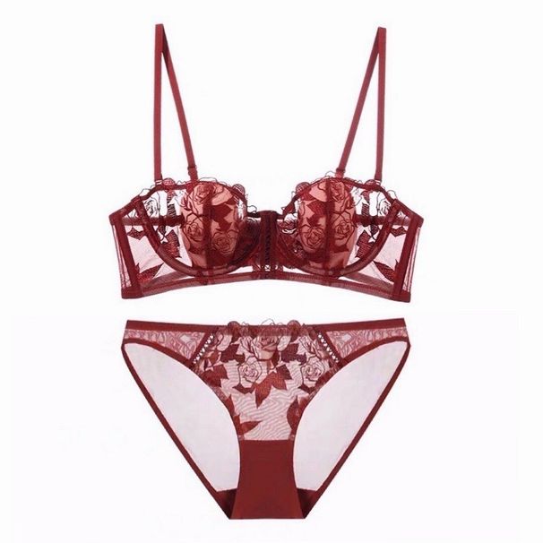 Intimo da donna, reggiseno sottile con anello in acciaio morbido, piccolo, con orecchie da coniglio, coppa arricciata, set di biancheria intima da ragazza_voghion.com
