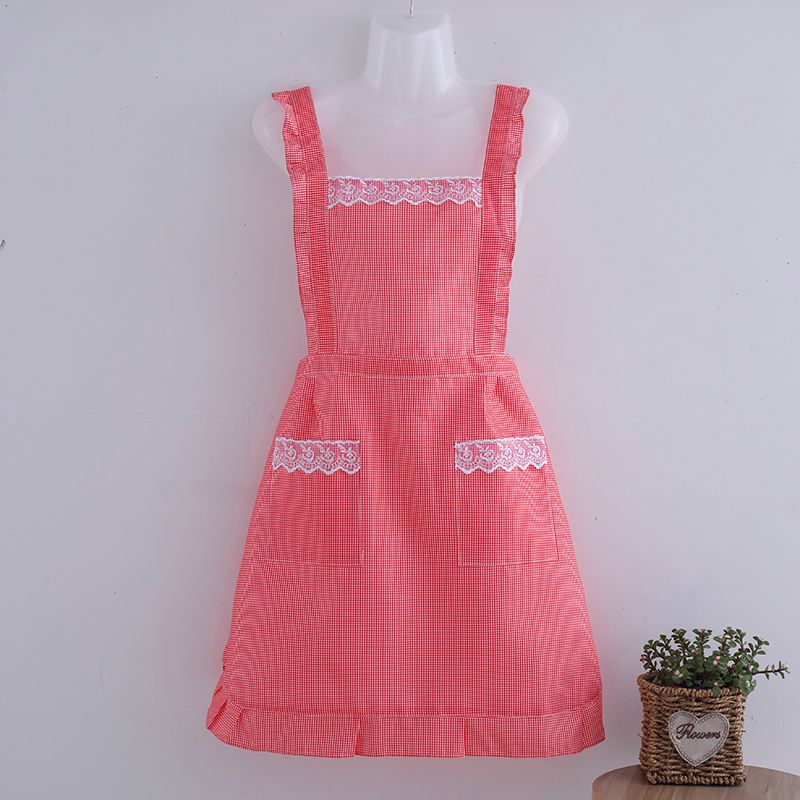Tablier d'été en coton, respirant, imperméable, résistant à l'huile, style princesse, cuisine élégante et mignonne, adapté aux hommes et_voghion.com