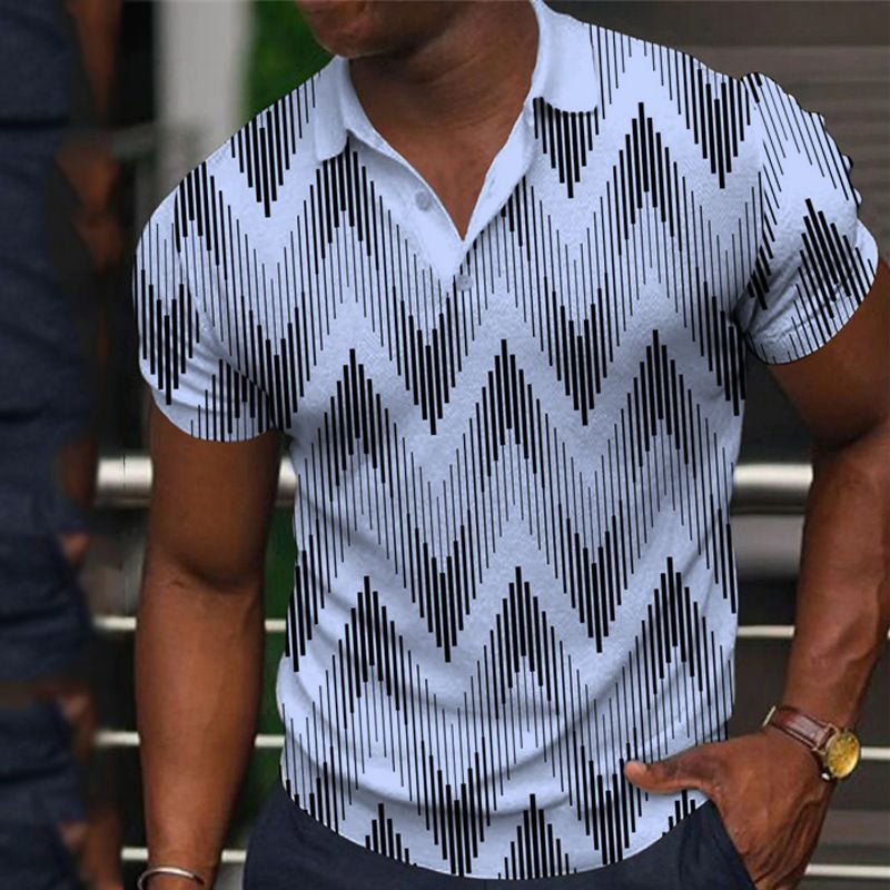 Sommer Herren Outdoor Kurzarm Revers T-Shirt Casual Button Casual Business Herrenmode Farbe Poloshirt_voghion.com
