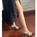 Plus Size Women's 41 To 42 Wide Fat Feet Summer New French Style Purple High Heels Pointed Shoes Closed Toe Mules_voghion.com