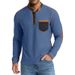 Maglia Henley a maniche lunghe da uomo – Canotta termica in maglia a nido d'ape in cotone di alta qualità – Strato di base con collo alto in stile vintage (S-XXXL)_voghion.com