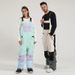 Unisex Waterproof Ski Bib Pants – Windproof & Breathable Snow Overalls For Men & Women (Color Block Design)_voghion.com