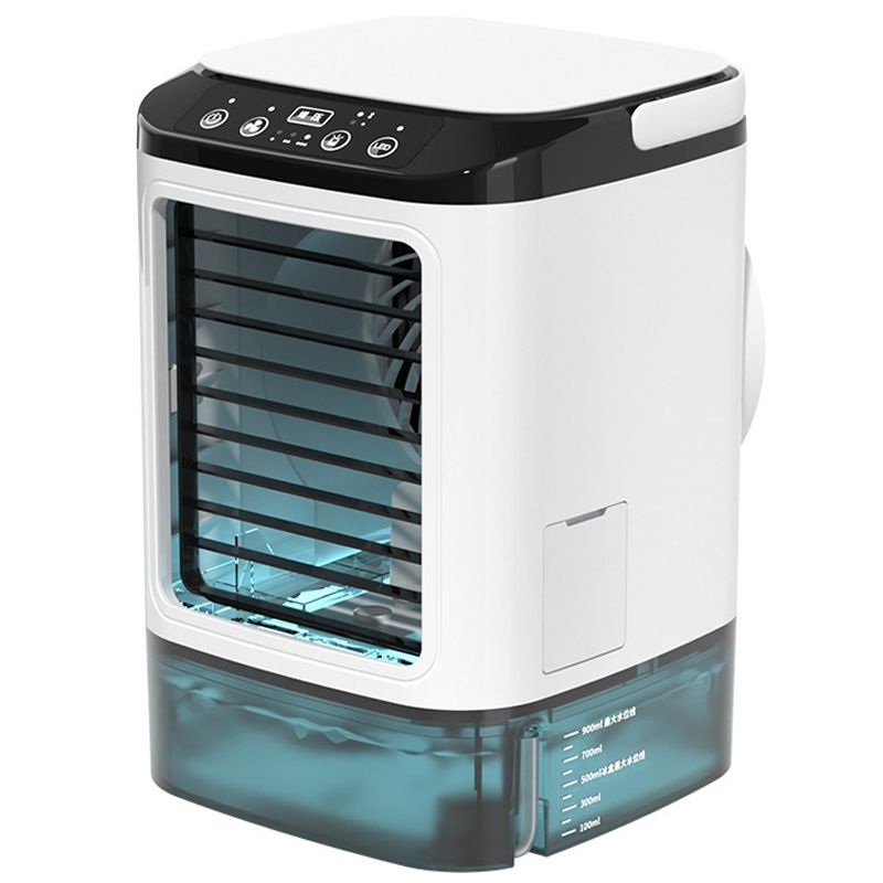 Mini ventilador de aire frío de escritorio, humidificador doméstico, ventilador de aire acondicionado de doble pulverización sin enchufe_voghion.com
