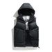 2025 Autumn Winter New Hooded Vest Live Workwear Pocket PU Material Fabric Graphene Sleeveless Cotton_voghion.com