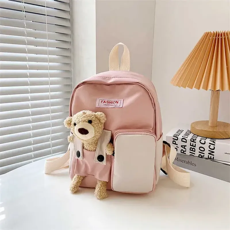 Rucksäcke Neue Kinder Bär Puppe Kindergarten Kinder Schultaschen Baby Mädchen Jungen Schultasche Reise Kleiner Rucksack R230718_voghion.com