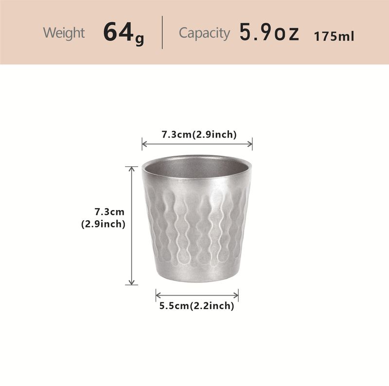 Nueva taza de café retro de acero inoxidable 304 de alta gama con patrón de diamante de fuego y ondas de agua, taza para beber de doble capa, taza antigua_voghion.com