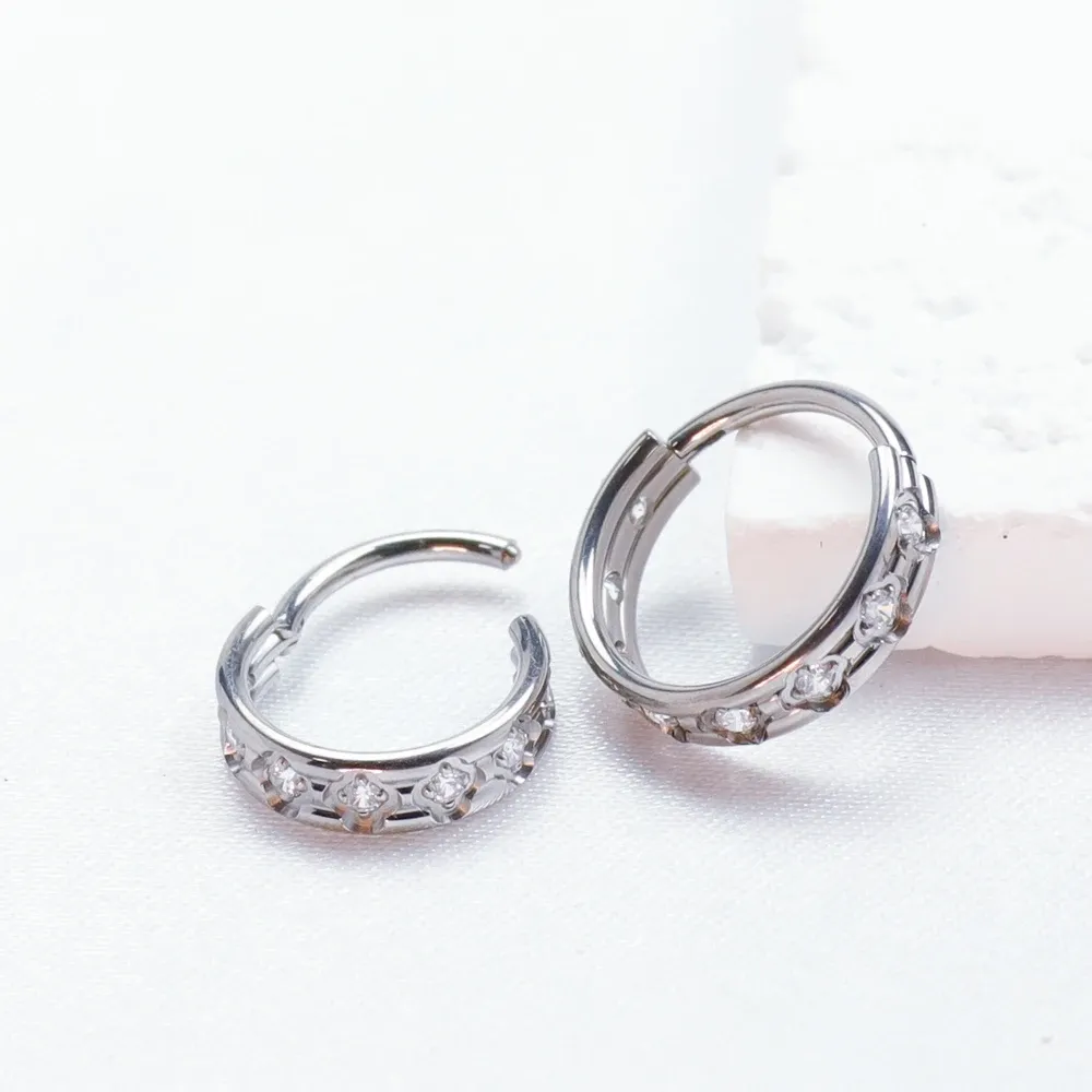 F136 Titan-Piercing Clicker Helix Nasenring Knorpel Tragus Zirkon Septum 16G Ohrringe Scharniersegment Körperschmuck für Frauen_voghion.com