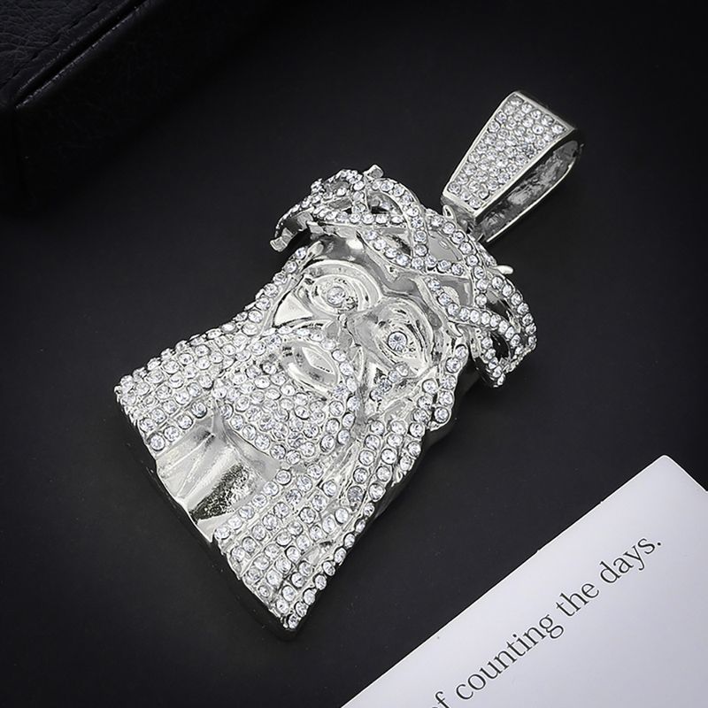 Hot Selling Hip-hop Necklaces, Men's Avatar Alloy Inlaid Rhinestone Pendants, Accessories_voghion.com